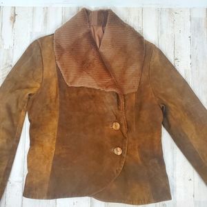 Peter Cohen Brown Suede Coat/ Jacket EUC M